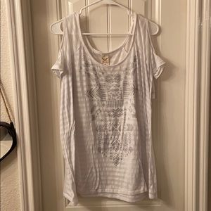 Woman’s off the shoulder blouse